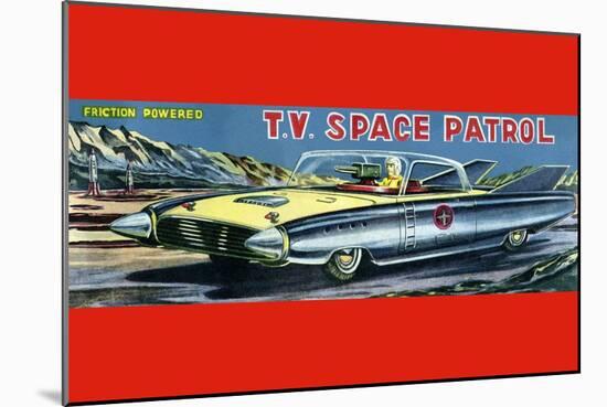 T.V. Space Patrol Car-null-Mounted Art Print