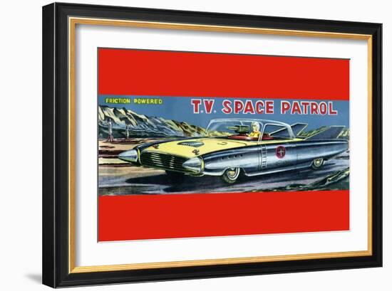 T.V. Space Patrol Car-null-Framed Art Print