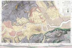 Geological Map of London and the Surrounding Area, 1871-T Walsh-Laminated Giclee Print