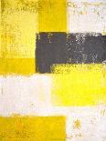 Yellow and Grey Abstract Art Painting-T30 Gallery-Mounted Photographic Print