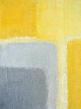 Grey And Yellow Abstract Art Painting-T30Gallery-Framed Art Print