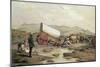 T662 Klaass Smit's River, with a Broken Down Wagon, Crossing the Drift, South Africa, 1852-Thomas Baines-Mounted Giclee Print