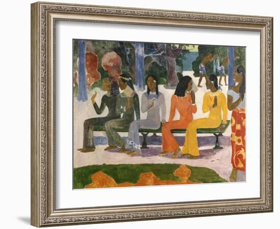 Ta Matete (The Market), 1892-Paul Gauguin-Framed Giclee Print