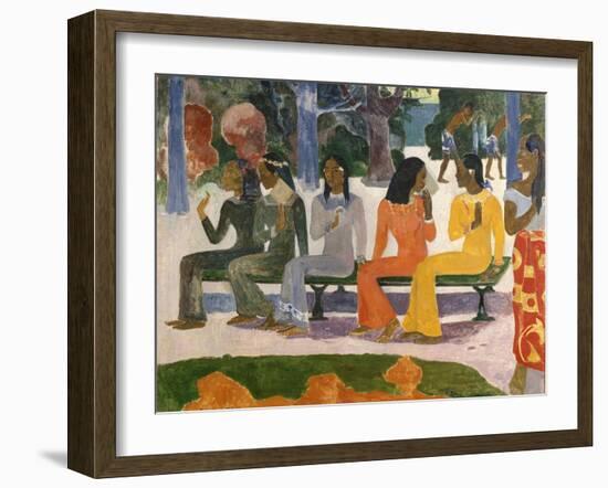 Ta Matete (The Market), 1892-Paul Gauguin-Framed Giclee Print