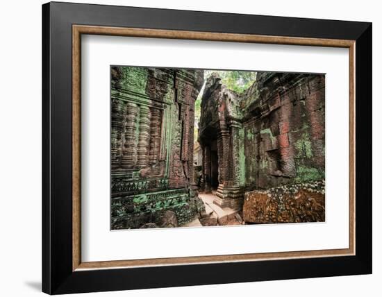 Ta Prohm Temple with Giant Banyan Tree at Angkor Wat Complex, Siem Reap, Cambodia-Im Perfect Lazybones-Framed Photographic Print