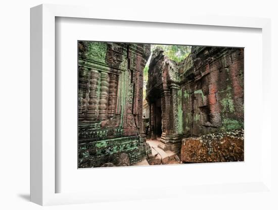 Ta Prohm Temple with Giant Banyan Tree at Angkor Wat Complex, Siem Reap, Cambodia-Im Perfect Lazybones-Framed Photographic Print