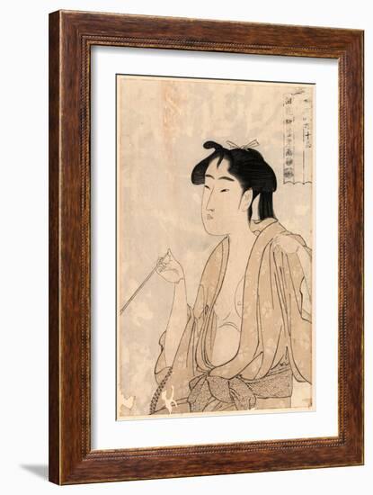 Tabako O Suu Onna-Kitagawa Utamaro-Framed Giclee Print