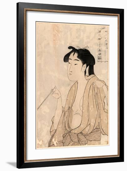 Tabako O Suu Onna-Kitagawa Utamaro-Framed Giclee Print