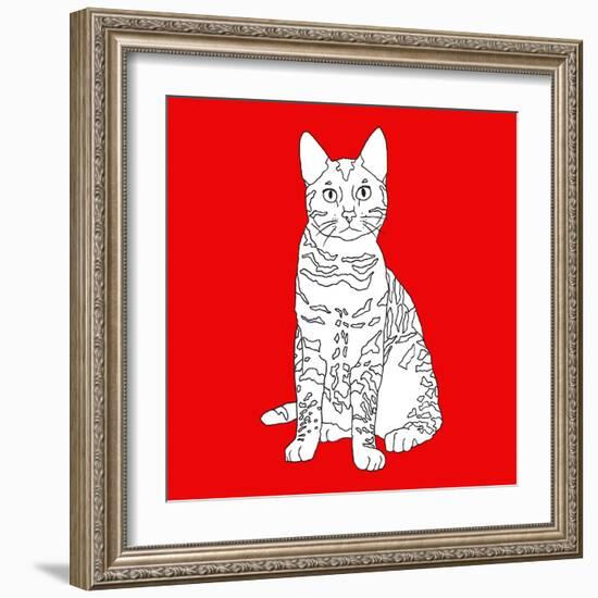 Tabby Cat-Anna Nyberg-Framed Art Print