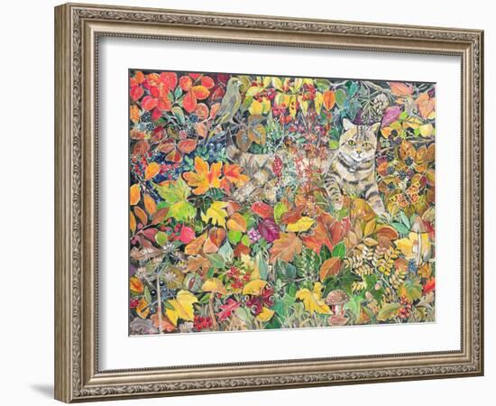 Tabby in Autumn, 1996-Hilary Jones-Framed Giclee Print