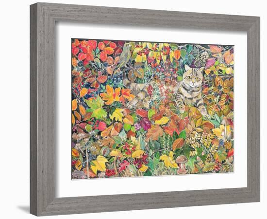 Tabby in Autumn, 1996-Hilary Jones-Framed Giclee Print