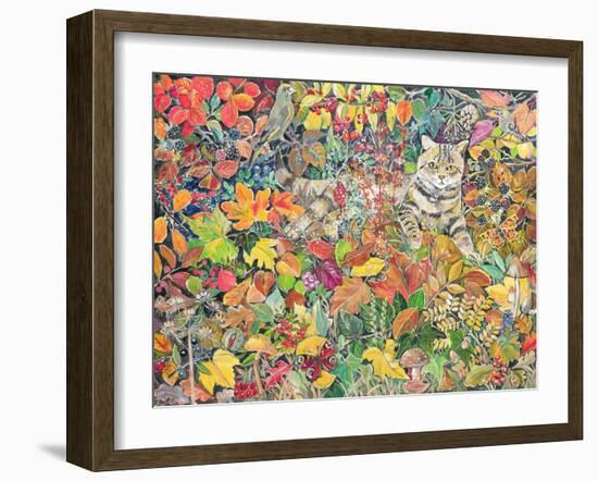 Tabby in Autumn, 1996-Hilary Jones-Framed Giclee Print