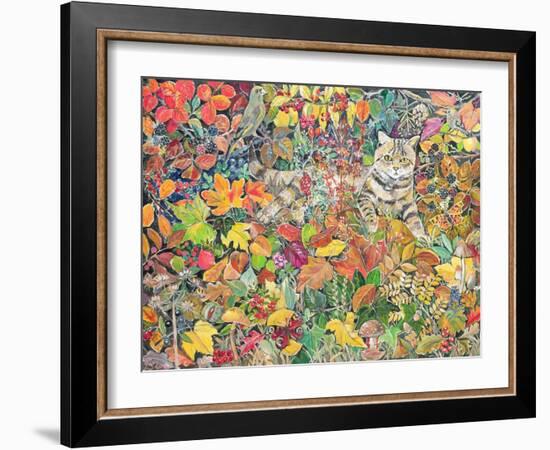 Tabby in Autumn, 1996-Hilary Jones-Framed Giclee Print