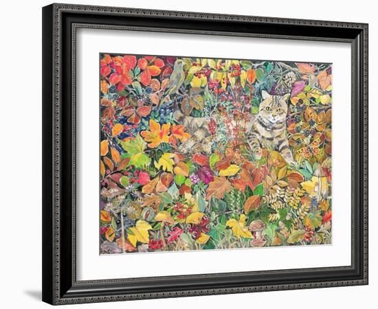 Tabby in Autumn, 1996-Hilary Jones-Framed Giclee Print