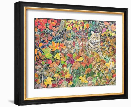 Tabby in Autumn, 1996-Hilary Jones-Framed Giclee Print