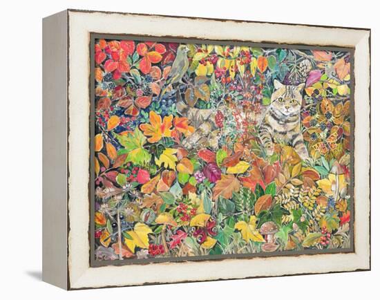 Tabby in Autumn, 1996-Hilary Jones-Framed Premier Image Canvas