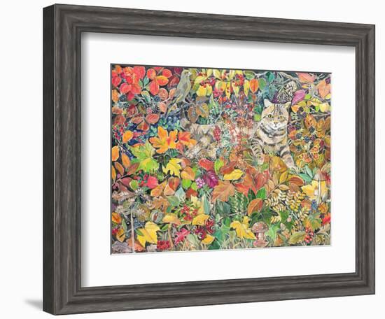 Tabby in Autumn, 1996-Hilary Jones-Framed Giclee Print