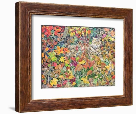 Tabby in Autumn, 1996-Hilary Jones-Framed Giclee Print