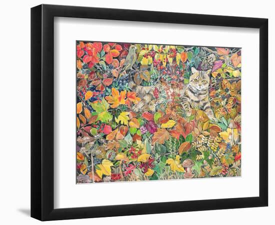 Tabby in Autumn, 1996-Hilary Jones-Framed Giclee Print