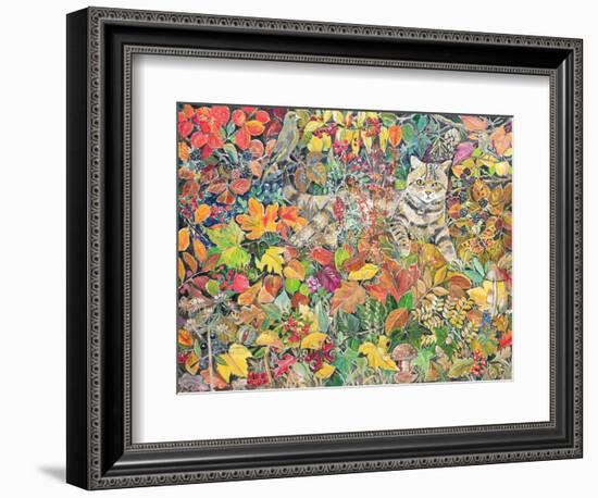 Tabby in Autumn, 1996-Hilary Jones-Framed Giclee Print