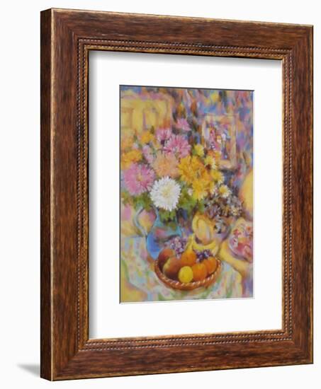 Tabby on Armchair-Fay Powell-Framed Art Print