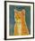 Tabby (orange)-John W^ Golden-Framed Art Print