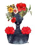 Flower Crown Silhouette IV-Tabitha Brown-Framed Art Print
