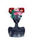 Flower Crown Silhouette I-Tabitha Brown-Framed Art Print