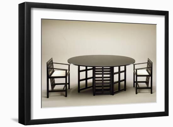 Table and Chairs, 1903-1905-Charles Rennie Mackintosh-Framed Giclee Print