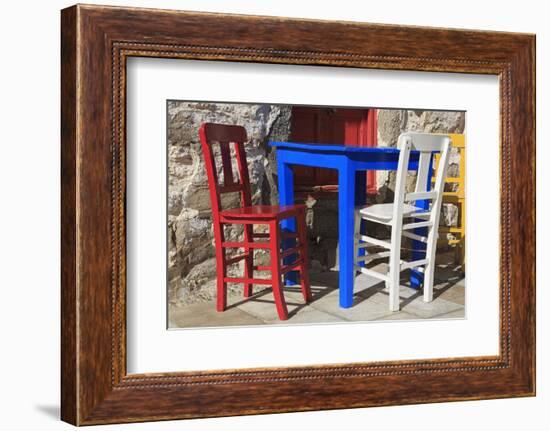 Table and Chairs in Bodrum, Turkey, Anatolia, Asia Minor, Eurasia-Richard-Framed Photographic Print