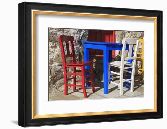 Table and Chairs in Bodrum, Turkey, Anatolia, Asia Minor, Eurasia-Richard-Framed Photographic Print