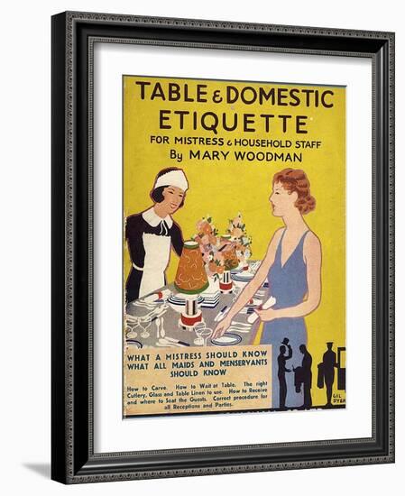 Table and Domestic Etiquette, UK-null-Framed Premium Giclee Print