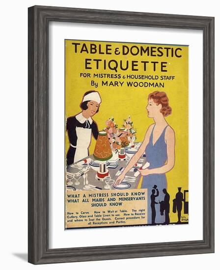 Table and Domestic Etiquette, UK-null-Framed Giclee Print