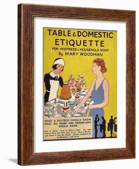 Table and Domestic Etiquette, UK-null-Framed Giclee Print