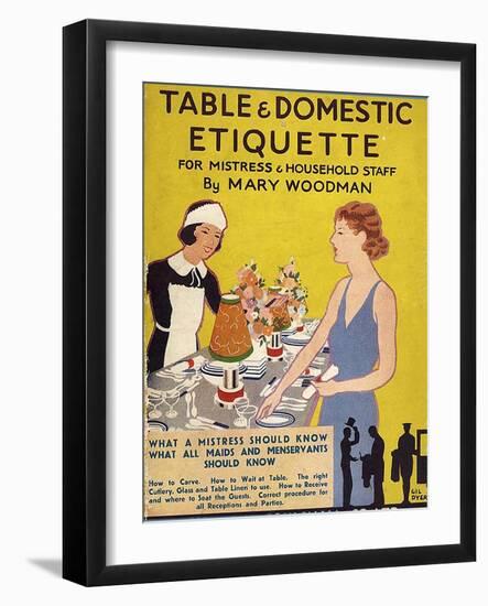 Table and Domestic Etiquette, UK-null-Framed Giclee Print