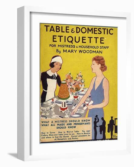 Table and Domestic Etiquette, UK-null-Framed Giclee Print