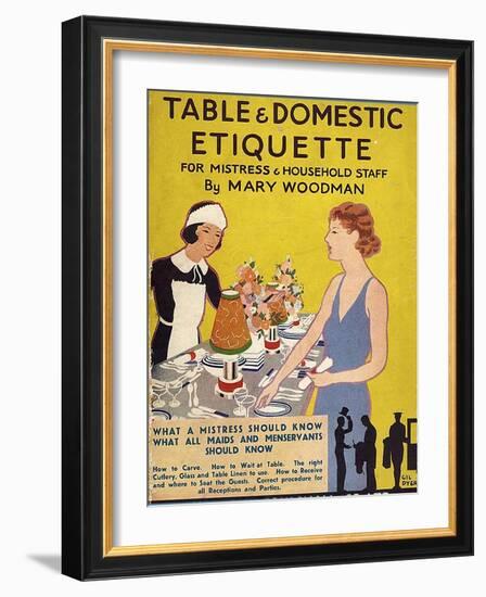 Table and Domestic Etiquette, UK-null-Framed Giclee Print