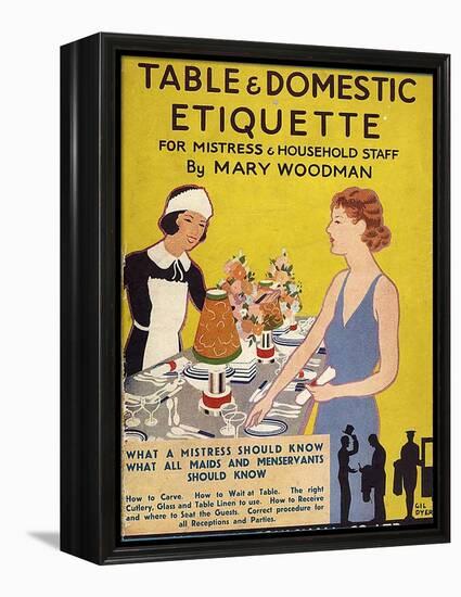 Table and Domestic Etiquette, UK-null-Framed Premier Image Canvas