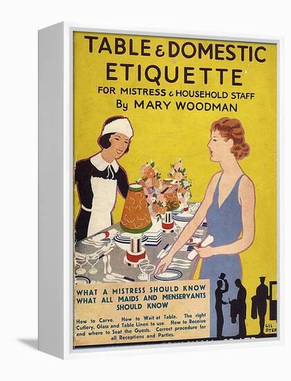 Table and Domestic Etiquette, UK-null-Framed Premier Image Canvas