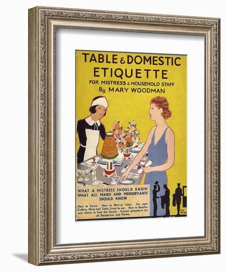 Table and Domestic Etiquette, UK-null-Framed Giclee Print