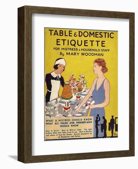 Table and Domestic Etiquette, UK-null-Framed Giclee Print