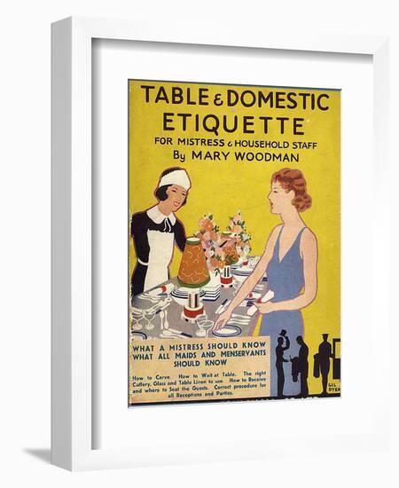 Table and Domestic Etiquette, UK-null-Framed Giclee Print