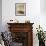 Table and Wall at 15th century Sedile Dominova Social Club, Sorrento, Campania, Italy-Walter Bibikow-Framed Photographic Print displayed on a wall