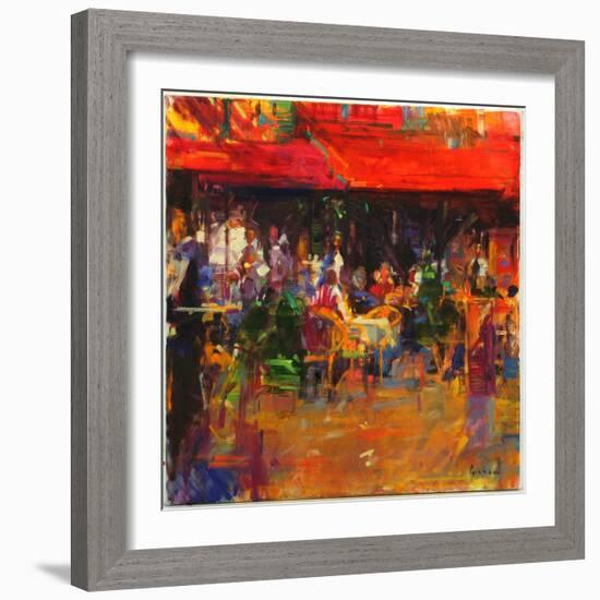 Table at Villefranche-Peter Graham-Framed Giclee Print