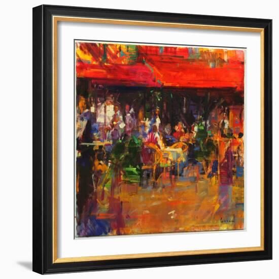 Table at Villefranche-Peter Graham-Framed Giclee Print