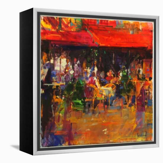 Table at Villefranche-Peter Graham-Framed Premier Image Canvas