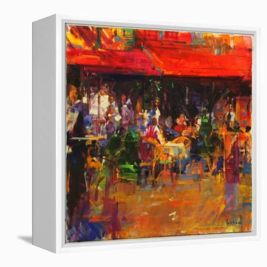 Table at Villefranche-Peter Graham-Framed Premier Image Canvas