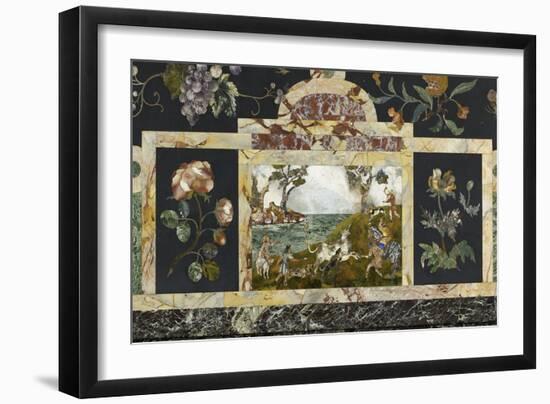 Table avec plateau de mosaïques de pierre dure-null-Framed Giclee Print