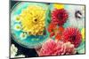 Table Decoration, Coloured Blossoms and Water Bowl-Alaya Gadeh-Mounted Photographic Print