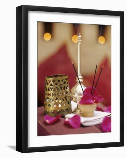 Table Decoration with Incense Sticks-Jean Cazals-Framed Photographic Print